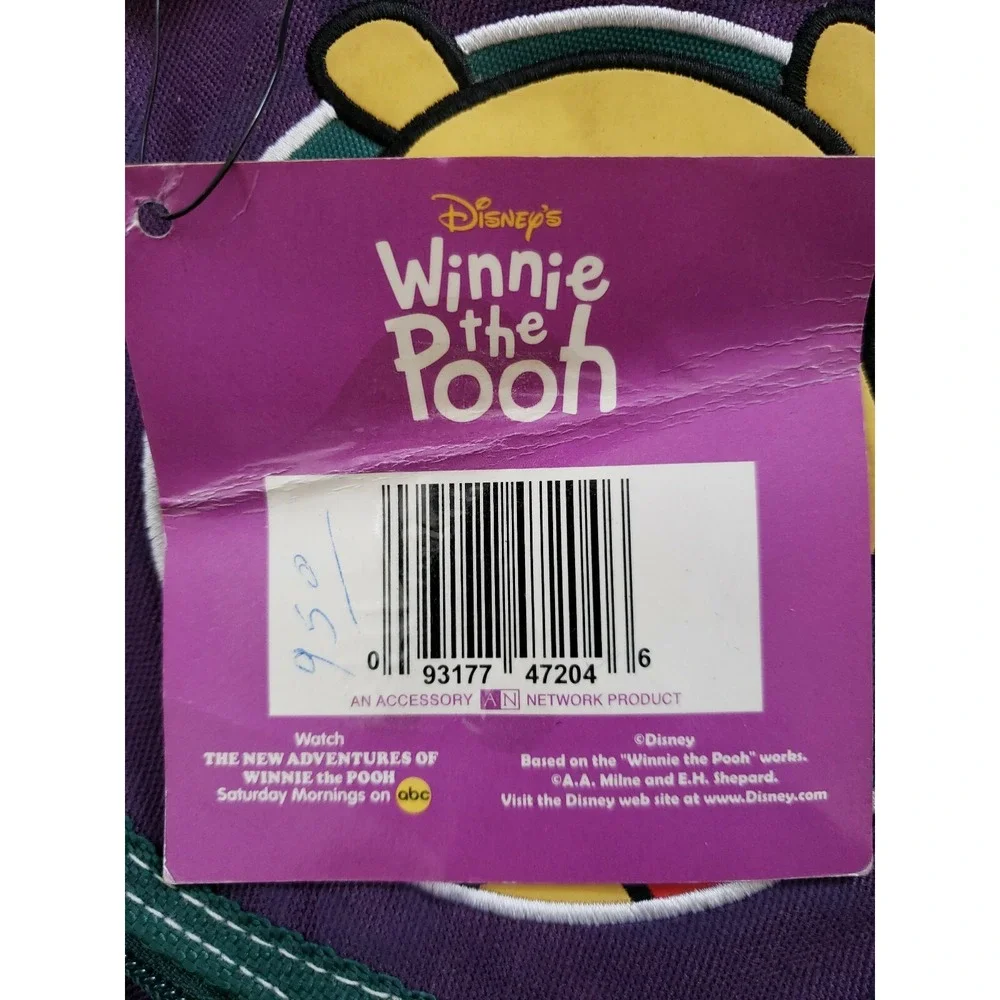 Vintage Disney‎ Winnie the Pooh Backpack Colorblock Purple Teal Yellow 90s NWT
